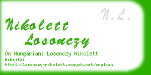 nikolett losonczy business card